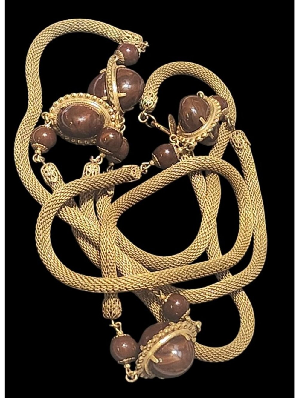 Vintage Miriam Haskell Flapper Length Beaded Necklace